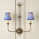 Marble Paper Blue Tapered Chandelier Shade