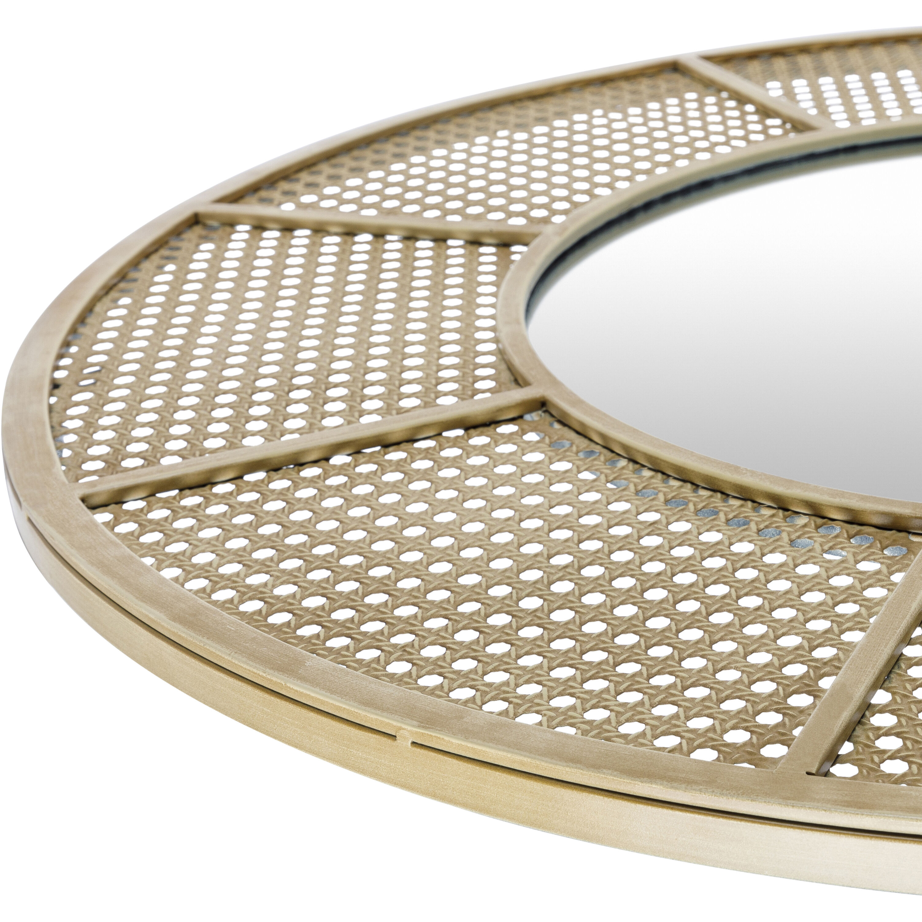 Anassa 30 X 30 inch Khaki Mirror, Round