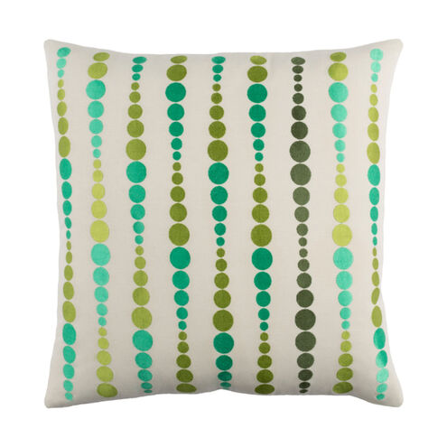 Dewdrop 20 X 20 inch Emerald and Lime Throw Pillow