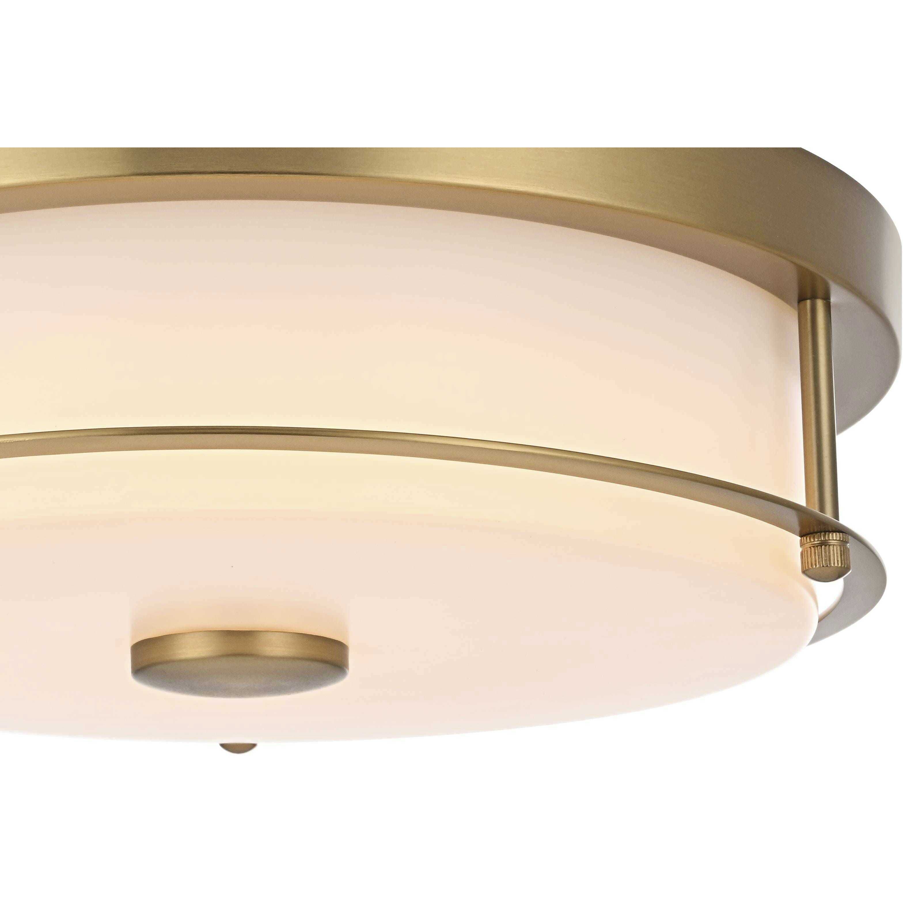Kolson 1 Light 12 inch Satin Gold Flush Mount Ceiling Light