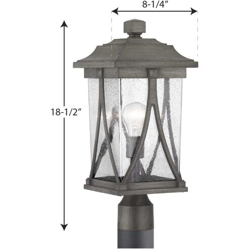 Abbott 1 Light 19 inch Antique Pewter Outdoor Post Lantern