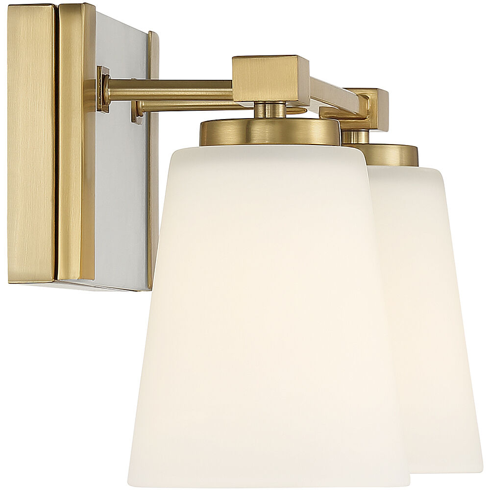 Darby 2 Light 15.25 inch Warm Brass Bathroom Vanity Light Wall Light