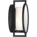 Halin 1 Light 11.5 inch Sand Coal Black Outdoor Wall Sconce