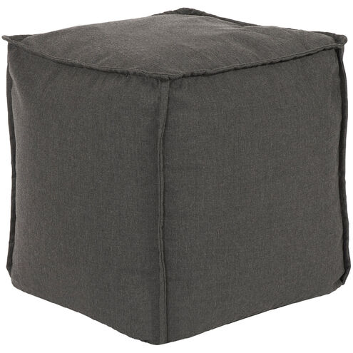 Pouf 18 inch Seascape Charcoal Outdoor Square Ottoman with Cover