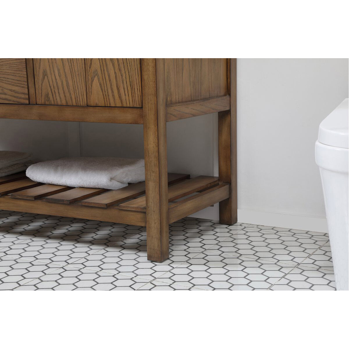 Clement 60 X 22 X 34 inch Driftwood Bathroom Vanity Cabinet