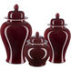 Oxblood 21.5 X 12.5 inch Temple Jar, Large