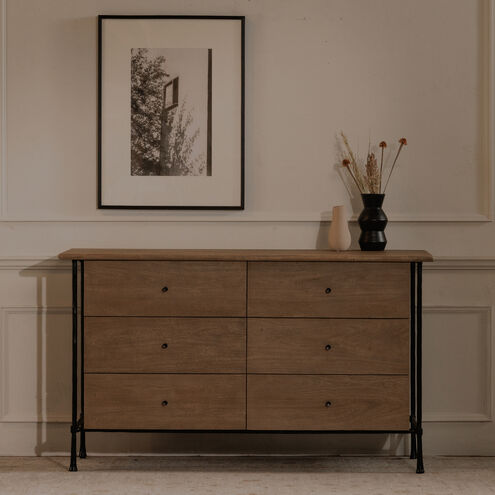 Rene Brown Dresser, 6 Drawer