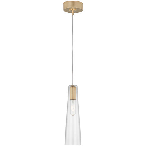 Ray Booth Osvaldo LED 4.25 inch Antique-Burnished Brass Single Pendant Ceiling Light