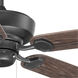 Lakehurst 60 inch Forged Black with Toasted Oak Blades Indoor/Outdoor Ceiling Fan