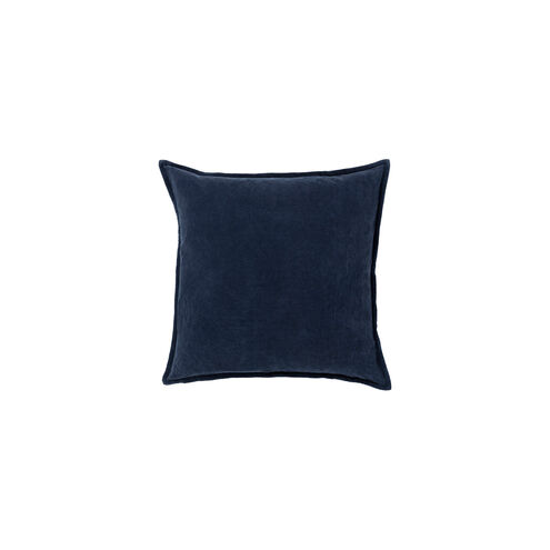 Cotton Velvet 22 X 22 inch Navy Pillow Kit, Square