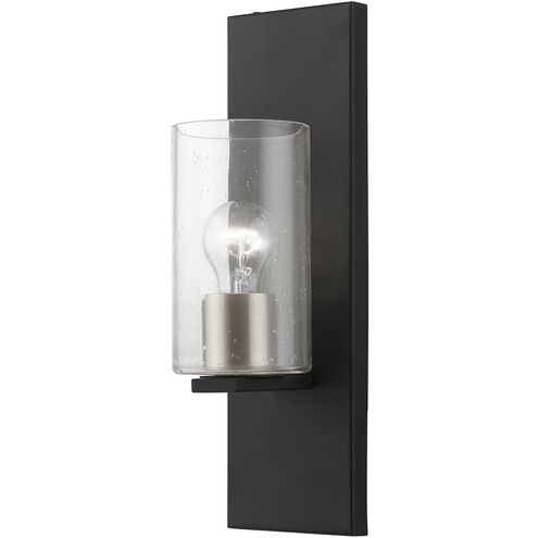 Zurich 1 Light 5 inch Black with Brushed Nickel Accents Wall Sconce Wall Light