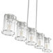 Astwood 5 Light 39 inch Brushed Nickel Linear Chandelier Ceiling Light, Large
