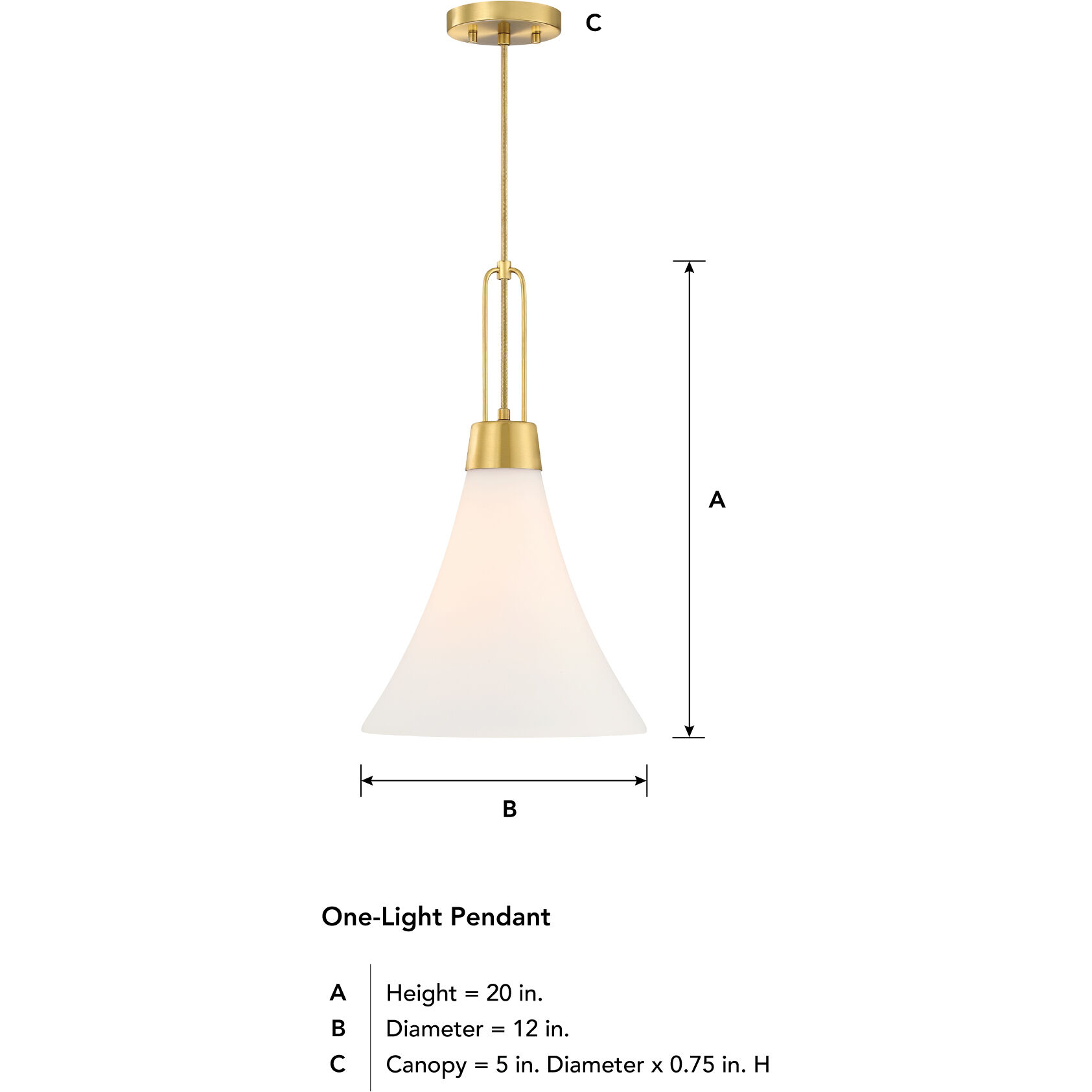 Evergreen Oasis LED 12 inch Brushed Gold Down Pendant Ceiling Light