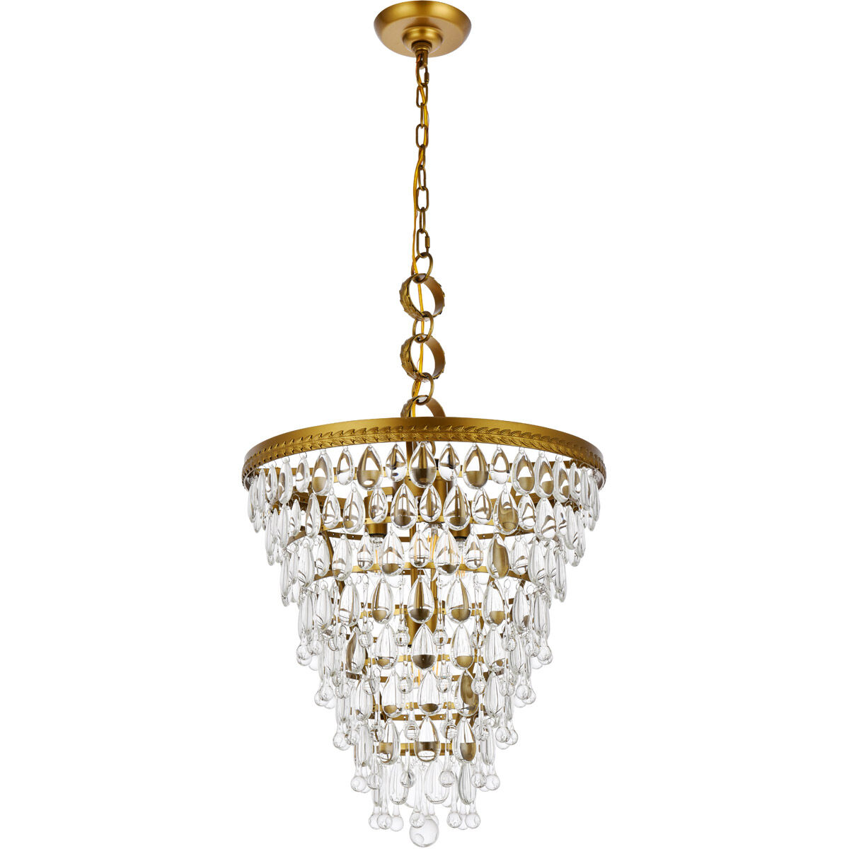 Nordic 5 Light 18 inch Brass Pendant Ceiling Light