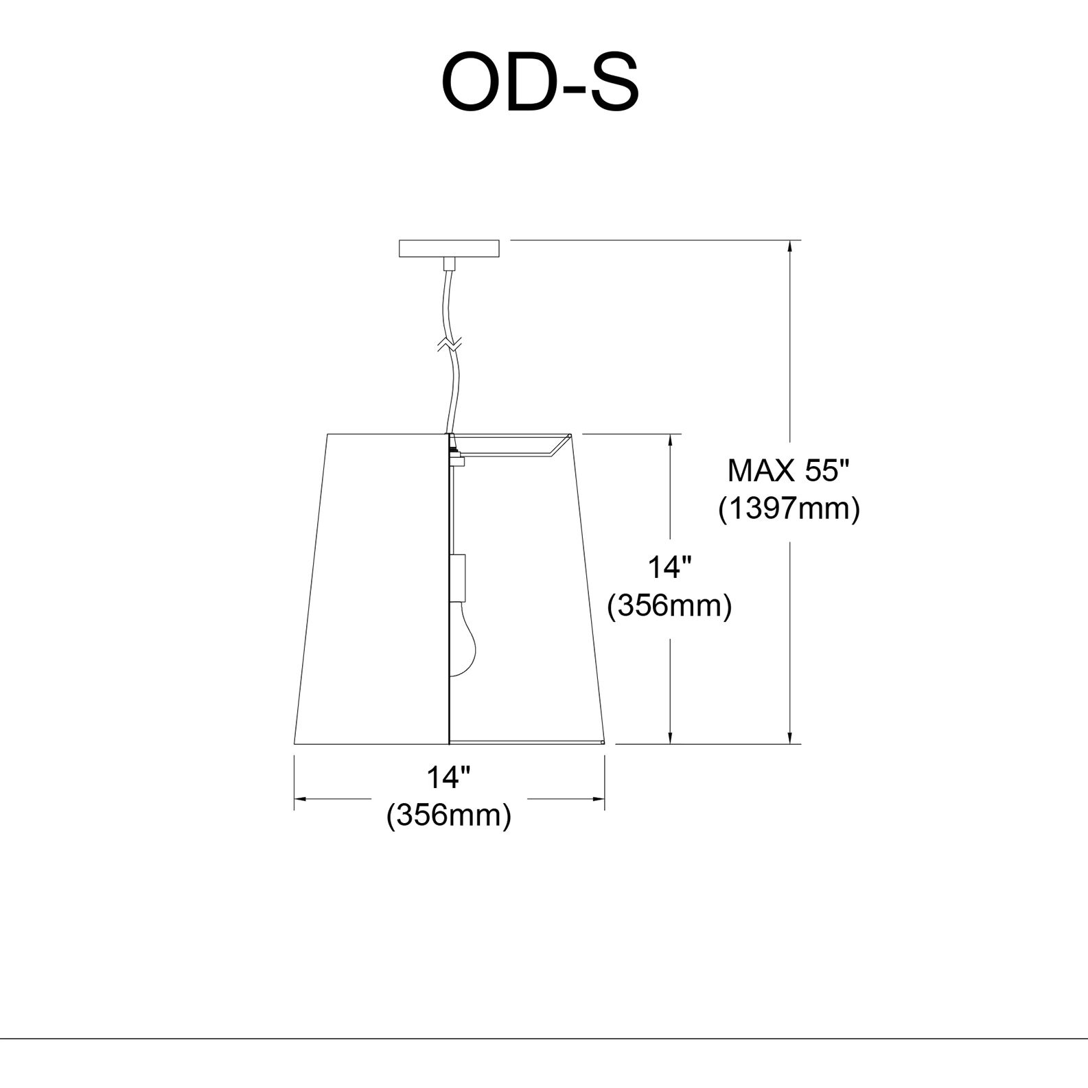 Oversized Drum 1 Light 14 inch Polished Chrome Pendant Ceiling Light in White, Small