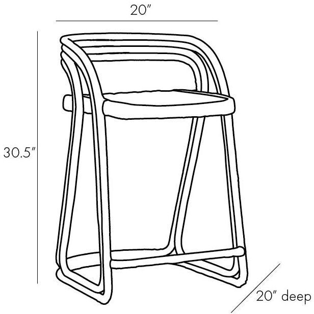 Harrington 30.5 inch Moth Gray Counter Stool