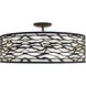 Kato 6 Light 30 inch Carbon Black Semi-Flush Ceiling Light