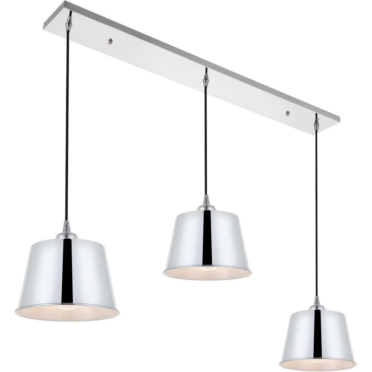 Nota 3 Light 41 inch Chrome Pendant Ceiling Light