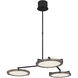 Clodagh Shuffle LED 26.9 inch Nightshade Black Chandelier Ceiling Light