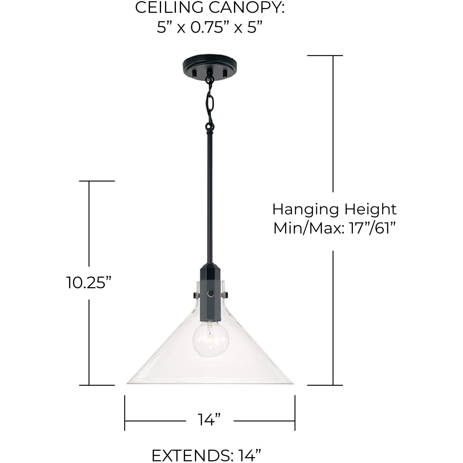 Greer 1 Light 14 inch Matte Black Pendant Ceiling Light