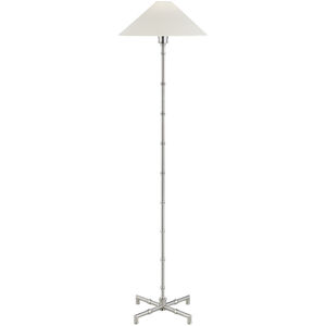 Studio VC Grenol 53 inch 6.00 watt Polished Nickel Floor Lamp Portable Light in Linen