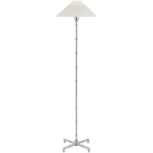 Studio VC Grenol 53 inch 6 watt Polished Nickel Floor Lamp Portable Light in Linen