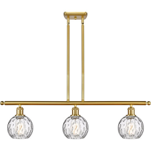 Ballston Athens Water Glass LED 36 inch Satin Gold Island Light Ceiling Light