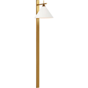Kelly Wearstler Cleo LED 12 inch Antique-Burnished Brass Statement Sconce Wall Light in Matte White