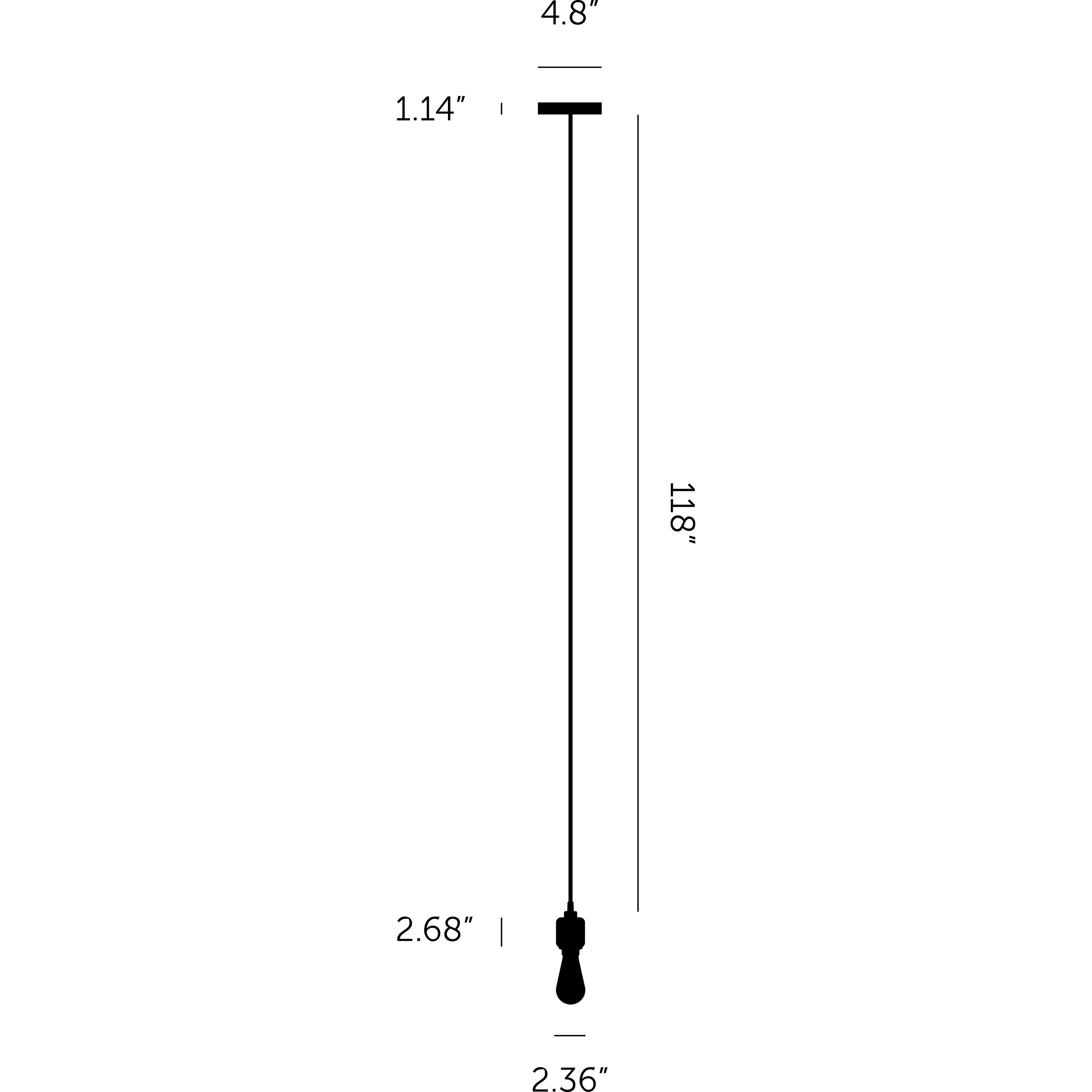 Heavy Metal LED 4.72 inch Burnt Steel Pendant Ceiling Light