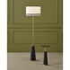 Gieves 64.5 inch 150 watt Black and Bronze and Antique Brass Floor Lamp Portable Light
