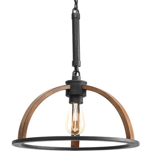 Trestle 1 Light Gilded Iron Pendant Ceiling Light