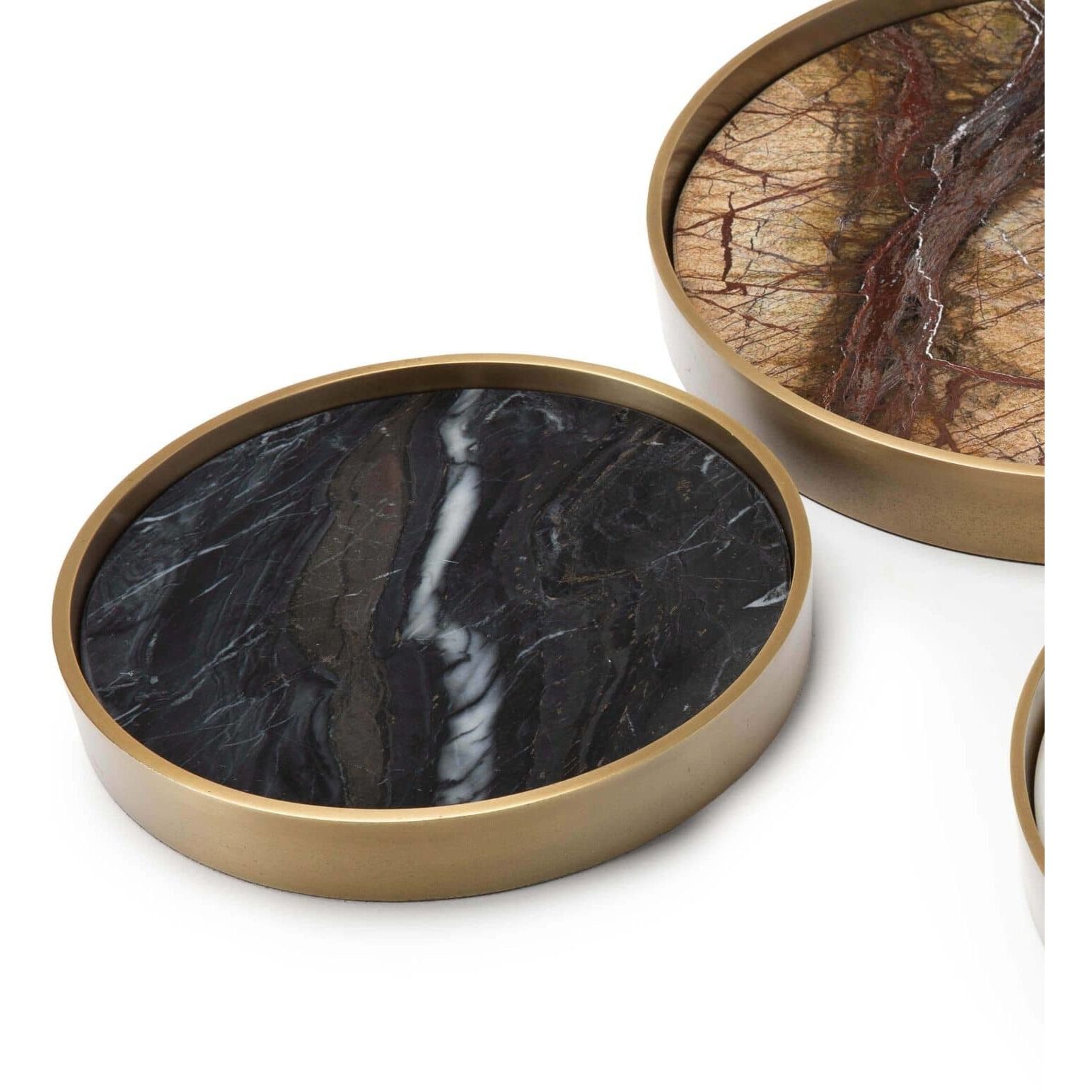 Mixer Natural Brass Serving Trays