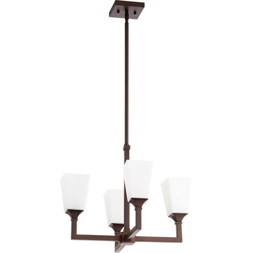 Wright 4 Light 20 inch Oiled Bronze Chandelier Ceiling Light