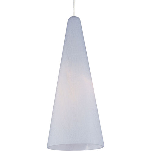 Lava 1 Light 5 inch Satin Nickel RapidJack Pendant Ceiling Light in White Lava