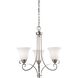 Brighton 3 Light 20 inch Brushed Nickel Chandelier Ceiling Light in Incandescent