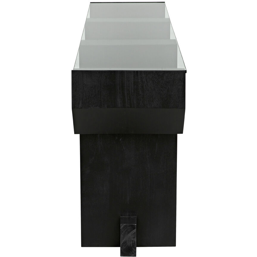 Ando 75 X 16 inch Hand Rubbed Black Console