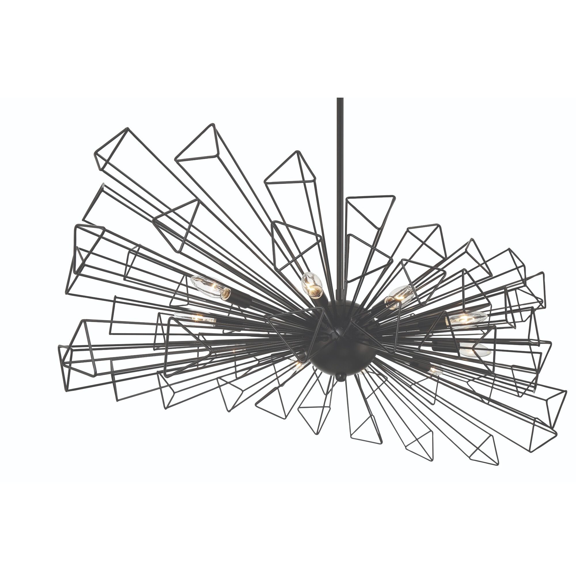 Dendelio 10 Light 24.5 inch Black Chandelier Ceiling Light