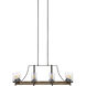 Sean Lavin Angelo 8 Light 46 inch Distressed Weathered Oak / Slate Grey Metal Linear Chandelier Ceiling Light