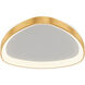 Pyra 1 Light 22 inch Gold Flushmount Ceiling Light
