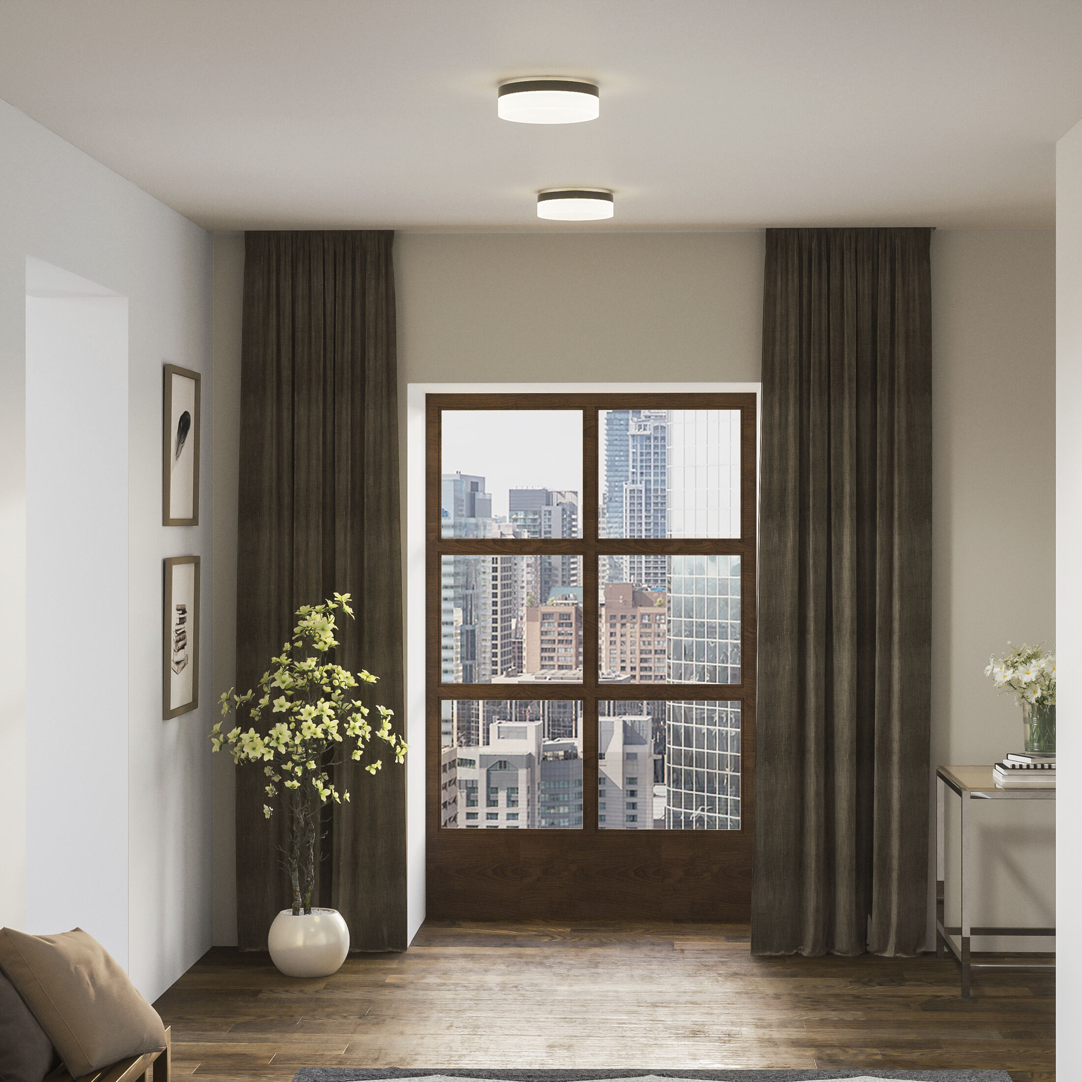 Cohen LED 12 inch Oil Rubbed Bronze Flush Mount Ceiling Light