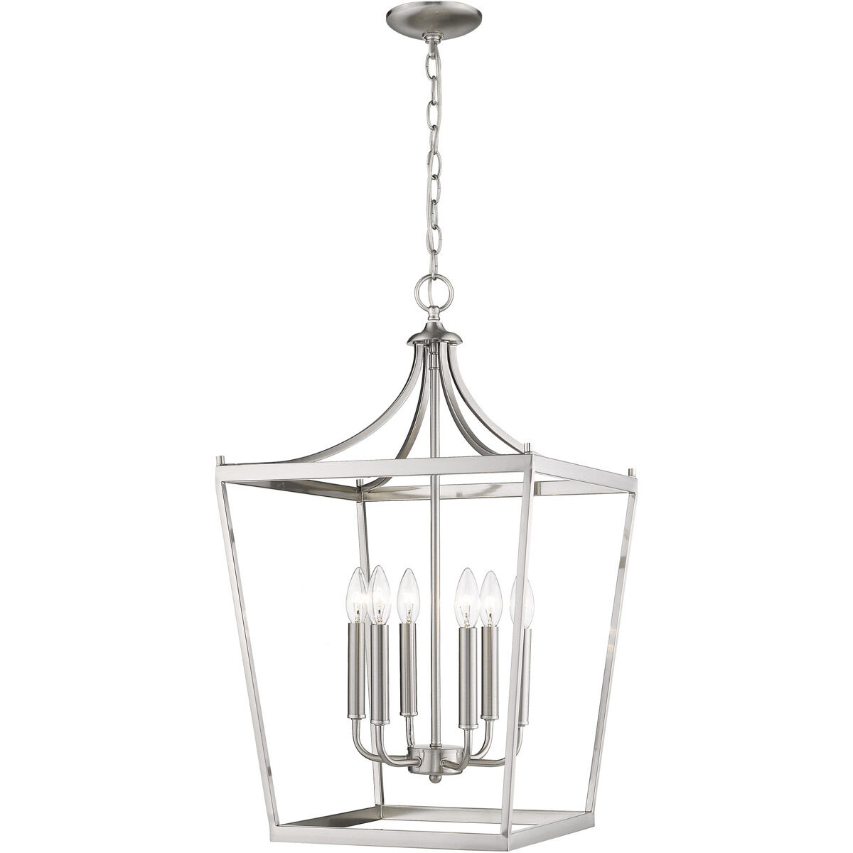 Kennedy 6 Light 16 inch Satin Nickel Chandelier Ceiling Light