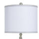 Poly 32.25 inch 100 watt Samobor Silver Table Lamp Portable Light