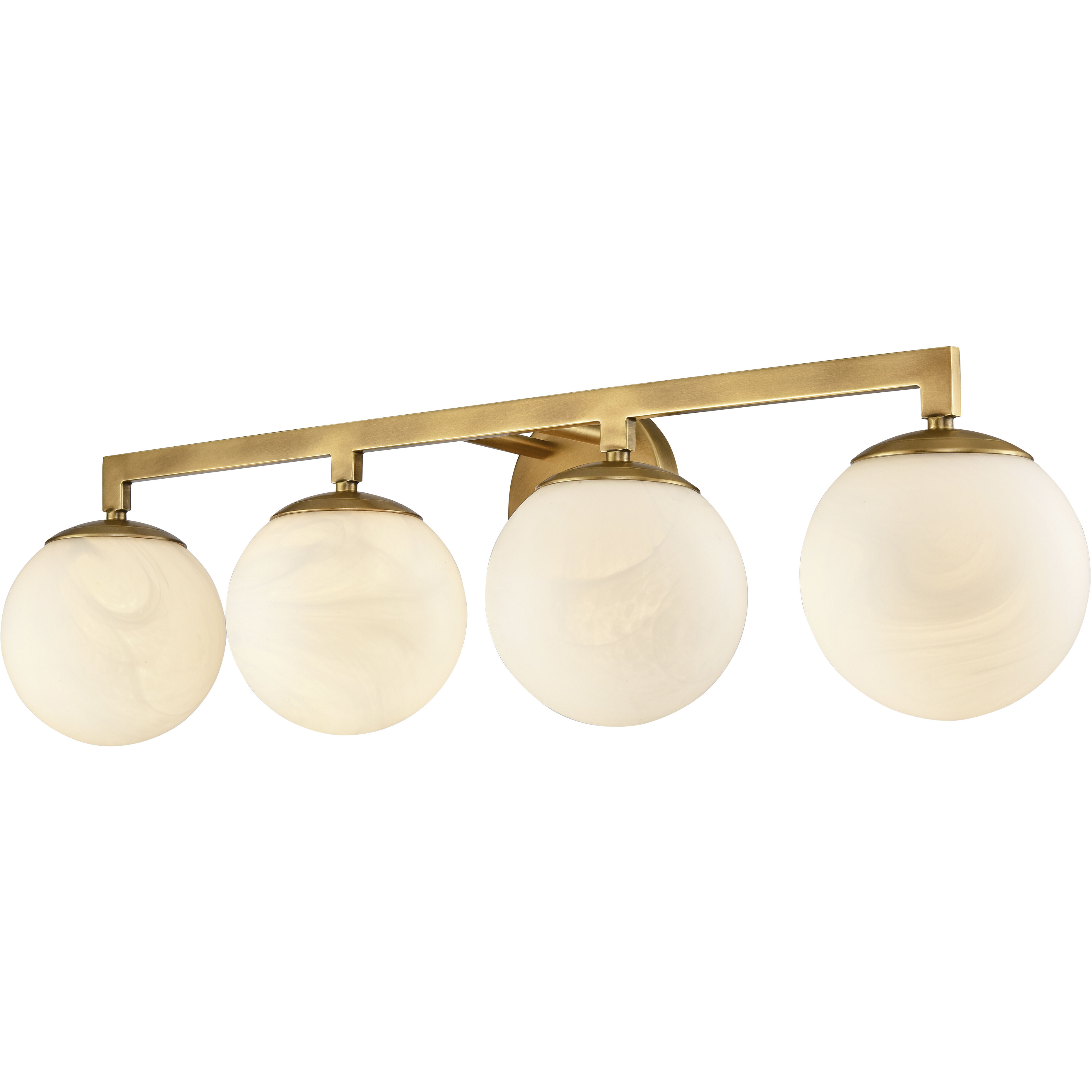 Gillian 4 Light 32 inch Natural Brass Vanity Light Wall Light