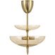 Fiorello 3 Light 14.5 inch Brushed Gold Convertible Pendant Ceiling Light