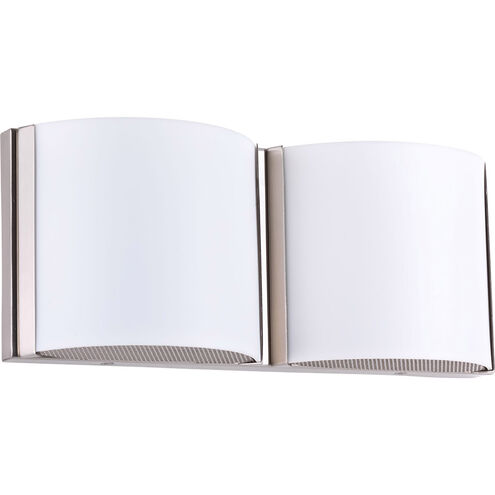 Arch LED 15 inch Brushed Nickel Bath Vanity Wall Light