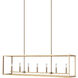 Moffet Street Island Pendant Ceiling Light in Satin Brass