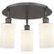 Clymer 3 Light 15.63 inch Oil Rubbed Bronze Flush Mount Ceiling Light in Matte White