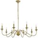 Rohan 8 Light 42 inch Satin Gold Chandelier Ceiling Light