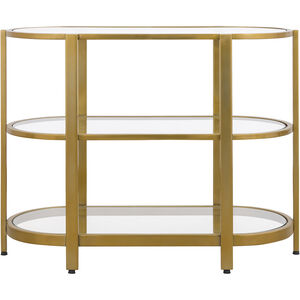 Blain 40 X 19 inch Antique Brass with Clear Console Table