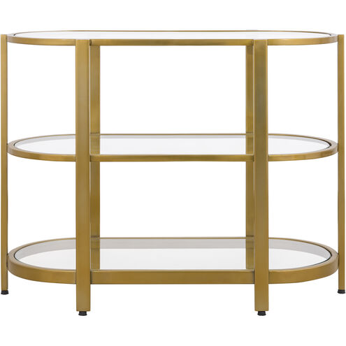 Blain 40 X 19 inch Antique Brass with Clear Console Table